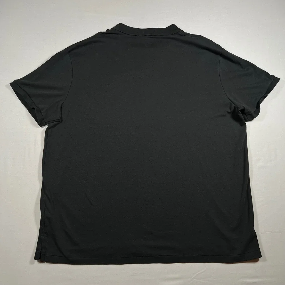 Polo Ralph Lauren Mens Black Johnny Collar Polo Shirt 3XB Big & Tall